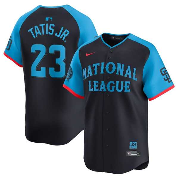 Men%27s National League #23 Fernando Tatis Jr. Navy 2024 All-Star Limited Stitched Baseball Jersey